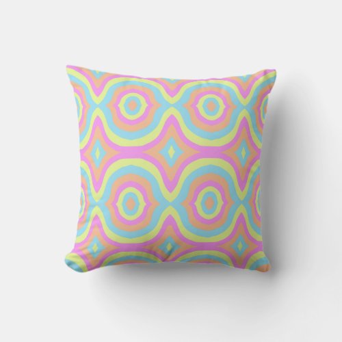 Abstract Retro Stylish Colorful Throw Pillow