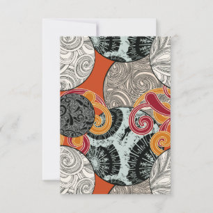 Abstract Retro Swirl Pattern with Japanese feel Card