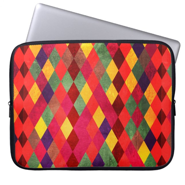 Abstract retro vintage seamless pattern laptop sleeve (Front)