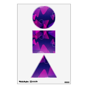 Abstract Retrowave Shapes Window Cling Decals