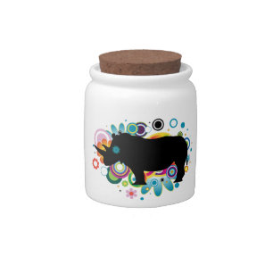 Abstract Rhino Candy Jar