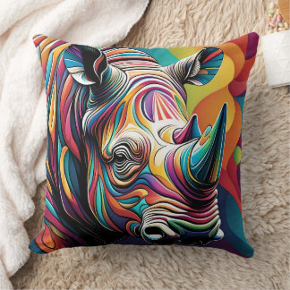 ABSTRACT RHINO CUSHION