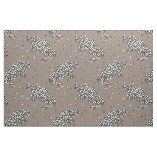 Abstract Rhinoceroses Fabric
