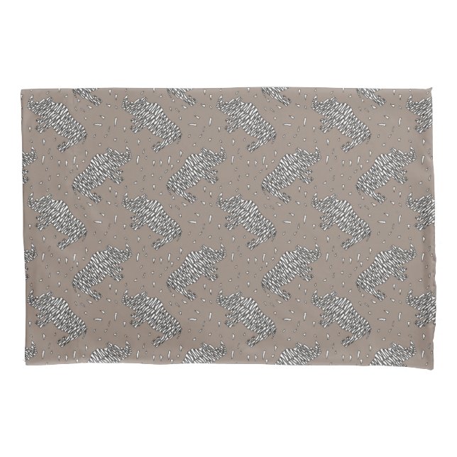 Abstract Rhinoceroses Pillow Case (Front)