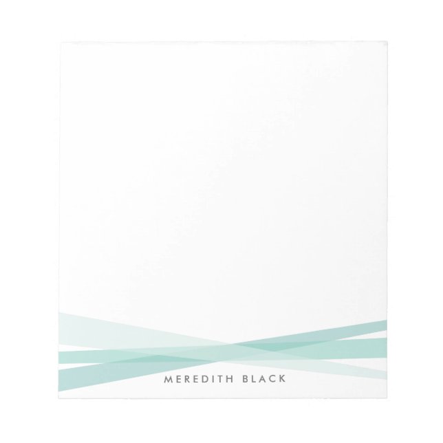 Abstract Ribbons Personalized Notepad (Front)