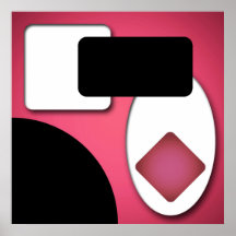 Abstract Rich Modern Pink Shapes AP0006
