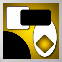 Abstract Rich Modern Yellow Shapes AP0006