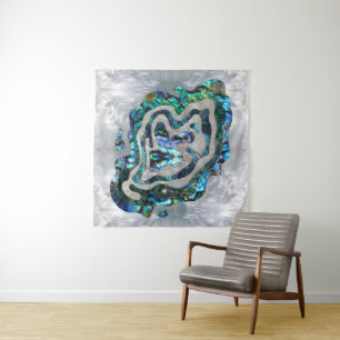 Abstract Ripple Abalone and Mother of pearl Tapestry