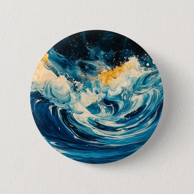 Abstract Ripples Button (Front)