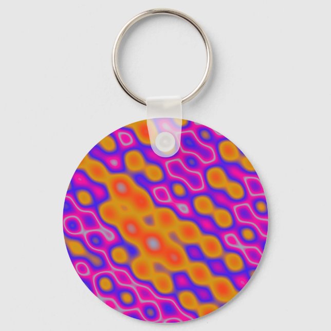 Abstract Ripples Keychain (Front)