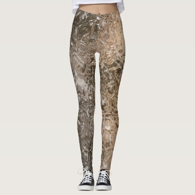 Abstract Ripples Leggings (Front)