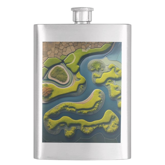 Abstract River Estuary Flask (Front)