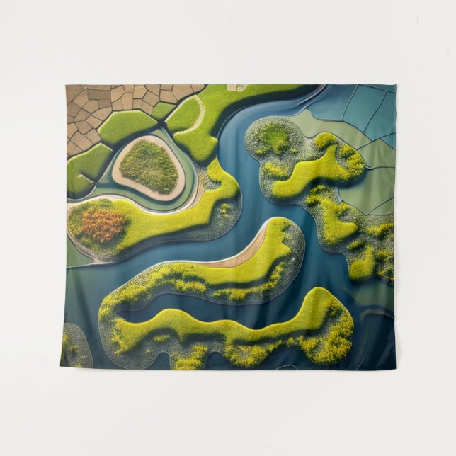 Abstract River Estuary Tapestry (Front (Horizontal))