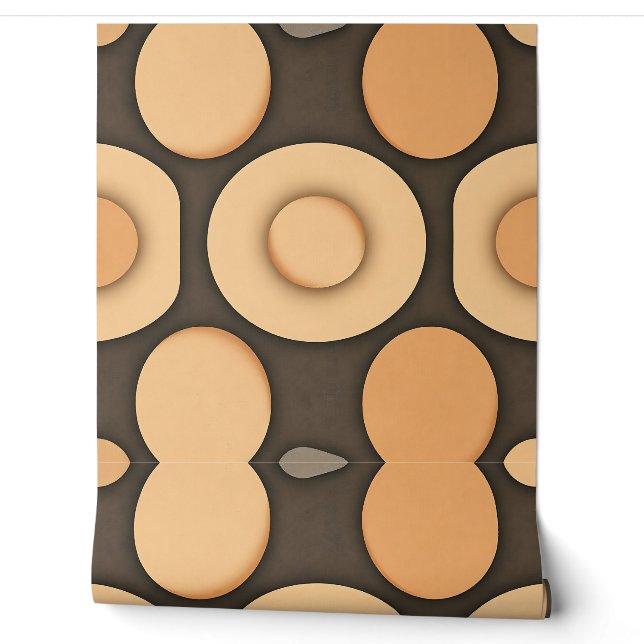 Abstract River Stones Pattern Featuring Smooth Wallpaper (Unrolling)