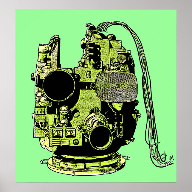 Abstract Robot Head Retro Colors Print (Front)