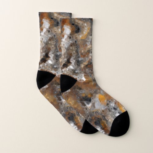 Abstract Rock Formation Pattern Socks