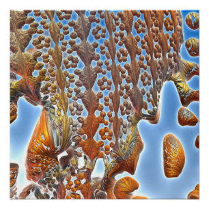 Abstract Rock Pool Glossy Poster