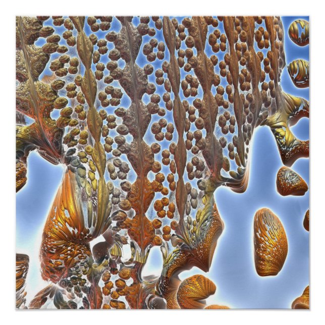 Abstract Rock Pool Glossy Poster (Front)