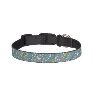 Abstract romantic pattern with cartoon pet collar