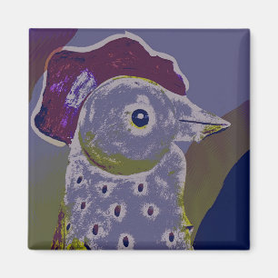 Abstract Rooster 2 Magnet
