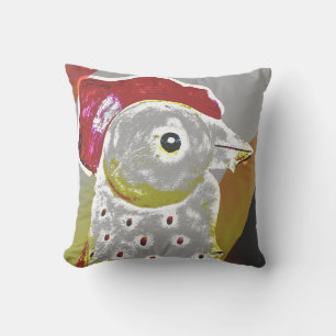 Abstract Rooster 6 Throw Pillow