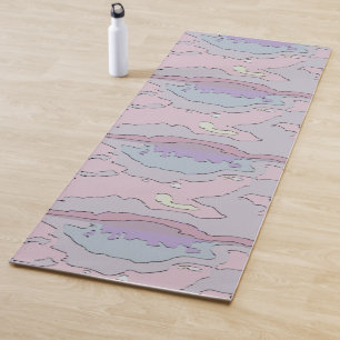🌸 Abstract Rose and Violet Yoga Mat