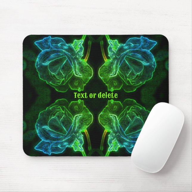 Abstract Rose Fantasy Flower Personalized Mouse Pad (With Mouse)
