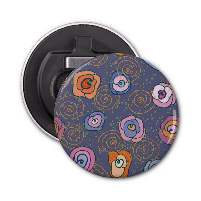Abstract rose field pattern bottle opener (Front)