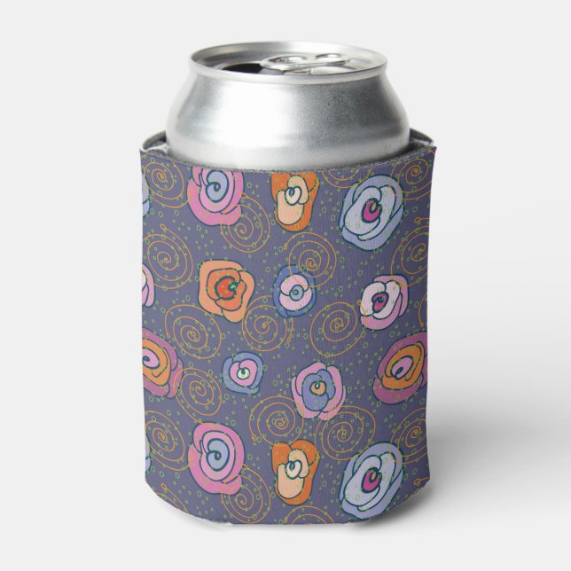Abstract rose field pattern can cooler (Can Front)
