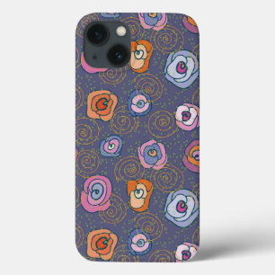 Abstract rose field pattern iPhone 13 case