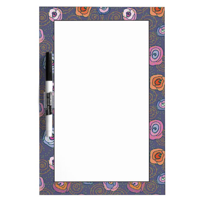 Abstract rose field pattern Dry-Erase board (Front)