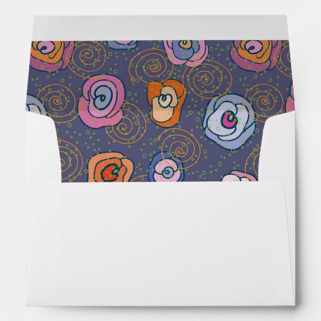 Abstract rose field pattern envelope (Back (Bottom))