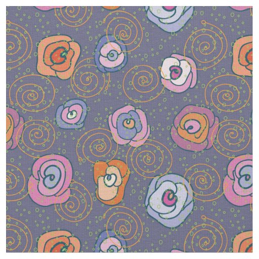 Abstract rose field pattern fabric