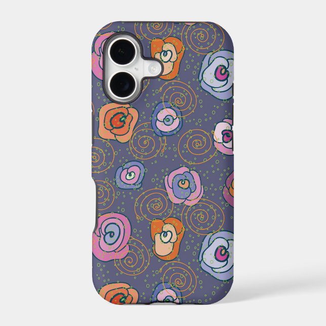 Abstract rose field pattern iphone case (Back)