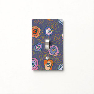 Abstract rose field pattern light switch cover