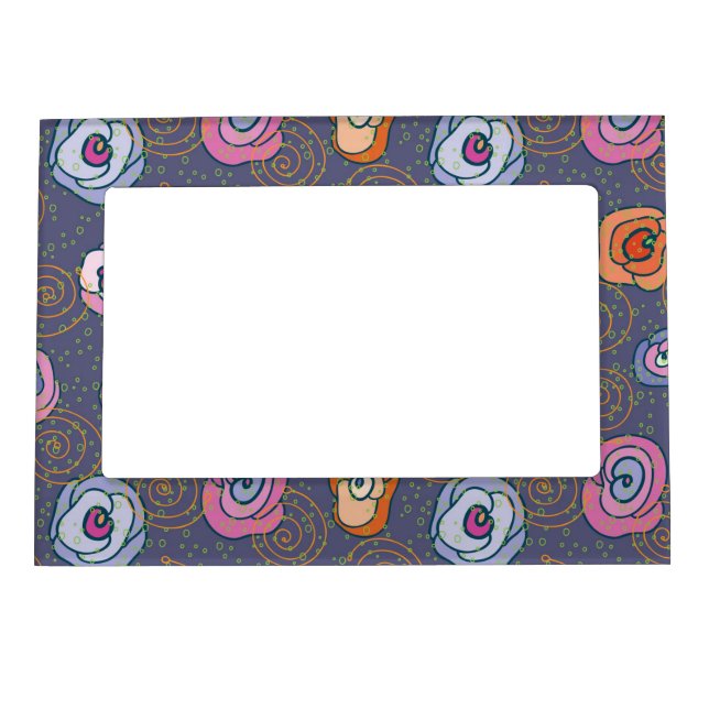 Abstract rose field pattern magnetic frame (Front)