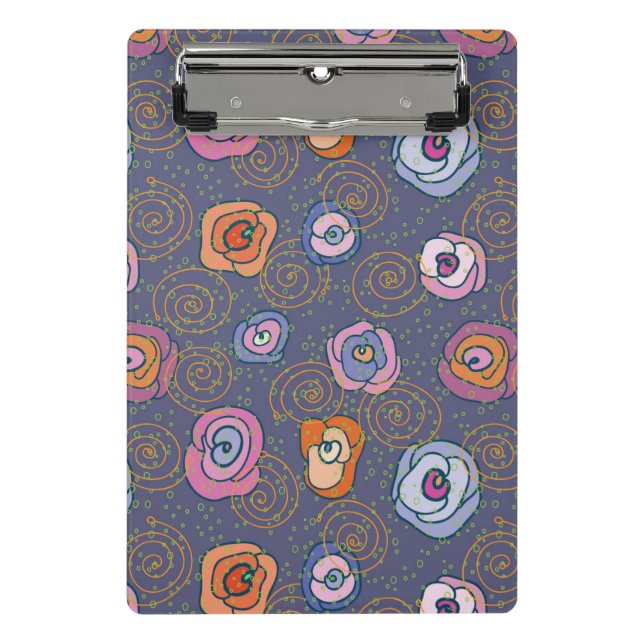 Abstract rose field pattern mini clipboard (Front)