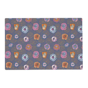 Abstract rose field pattern placemat