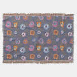 Abstract rose field pattern throw blanket