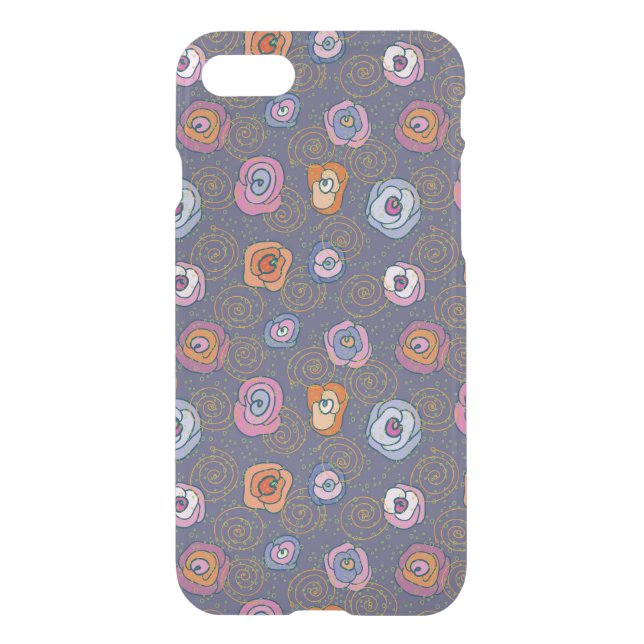 Abstract rose field pattern uncommon iPhone case (Back)