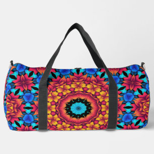 Abstract Rose Geometric Design Duffel Bag