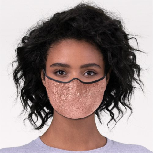 Abstract Rose Gold Blush Gold Elegant Modern Premium Face Mask