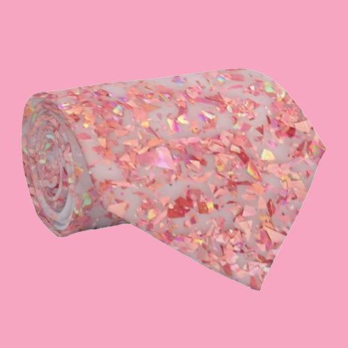 Abstract Rose Gold Pink Glitter Colorful Formal Neck Tie