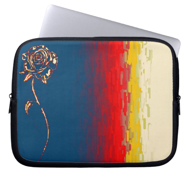 Abstract Rose Laptop Bag (Front)