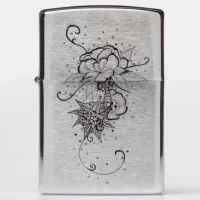 Abstract Rose Lineart Zippo Lighter