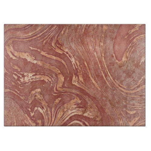 Abstract Rose Marble and quartz crystal Texture Cutting Board