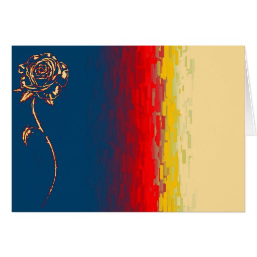 Abstract Rose Note Card (Front Horizontal)