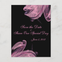 Abstract Rose Save the Date Postcard