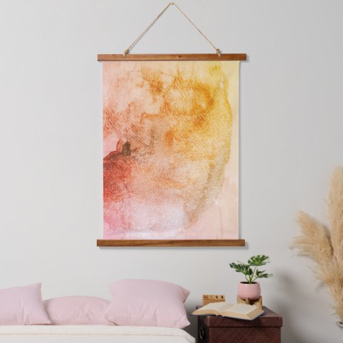 Abstract Rose Watercolor Hanging Tapestry
