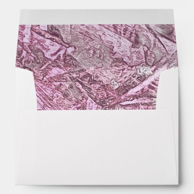 Abstract Rose Wedding Adress Envelope (Back (Bottom))